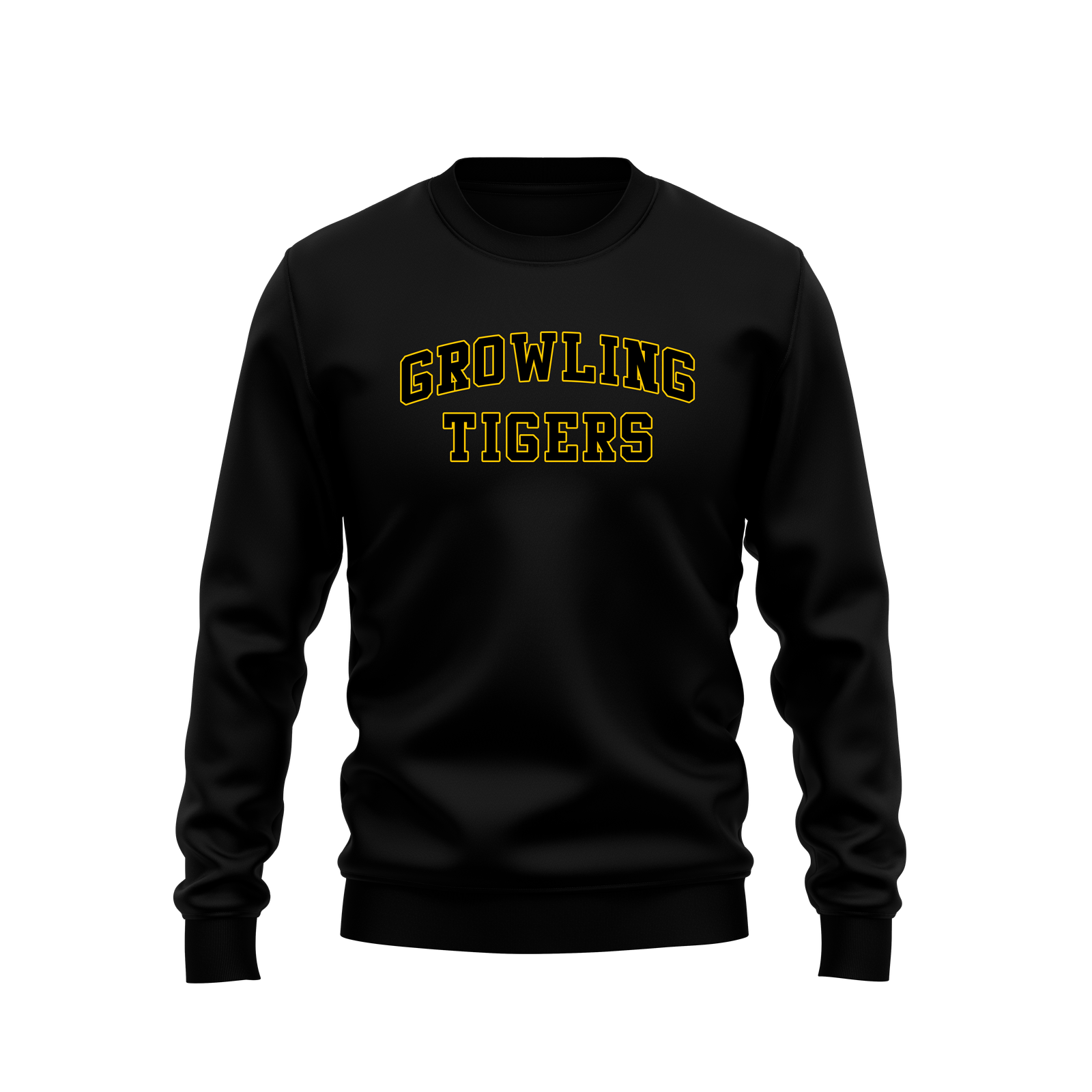 Growling Tigers Embro Sweatshirt – Black – Campus Thread